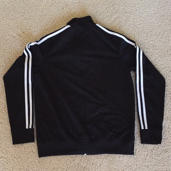 Adidas youth black 3 stripes tracks jacket - Picture 4 of 4